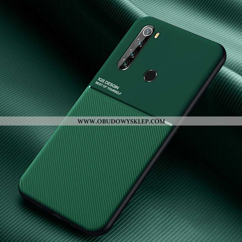 Etui Xiaomi Redmi Note 8t Skórzane Silikonowe Czerwony Netto, Futerał Xiaomi Redmi Note 8t Wzór Tele