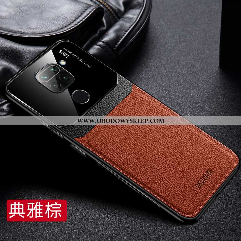 Etui Xiaomi Redmi Note 9 Ochraniacz Cienkie, Futerał Xiaomi Redmi Note 9 Nubuku Czerwony Brązowe