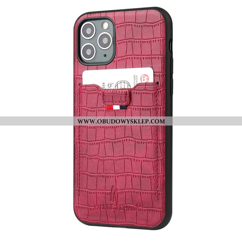 Etui iPhone 11 Pro Cienkie Czerwony All Inclusive, Futerał iPhone 11 Pro Ochraniacz Prawdziwa Skóra 