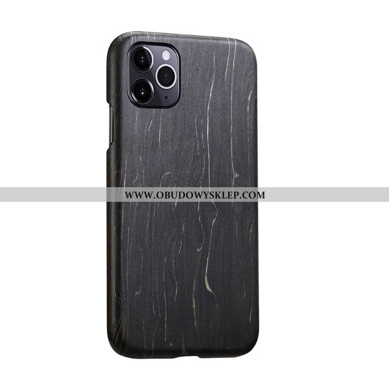 Etui iPhone 11 Pro Ochraniacz Super Cienkie, Futerał iPhone 11 Pro Drewniany Czarna