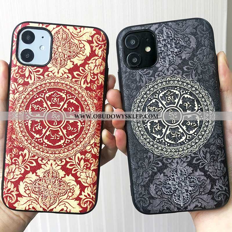 Etui iPhone 11 Trendy Duży Futerał, Futerał iPhone 11 Relief Czerwony Czerwona