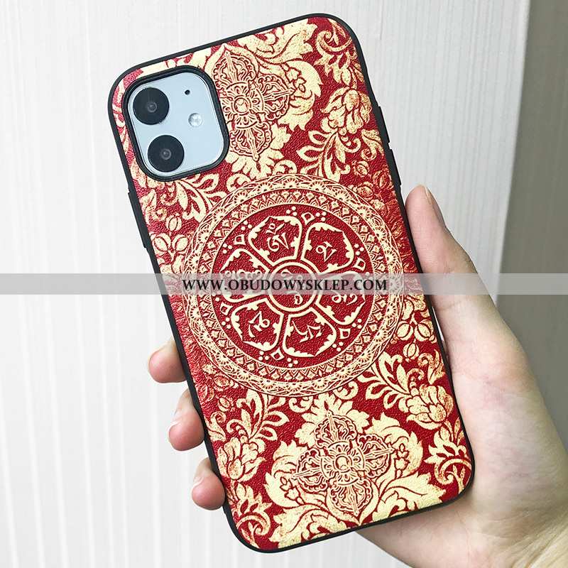 Etui iPhone 11 Trendy Duży Futerał, Futerał iPhone 11 Relief Czerwony Czerwona