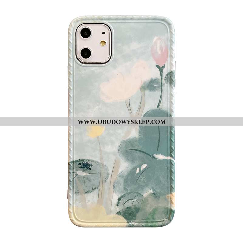 Etui iPhone 11 Vintage Mały Osobowość, Futerał iPhone 11 Silikonowe Chiński Styl Zielone