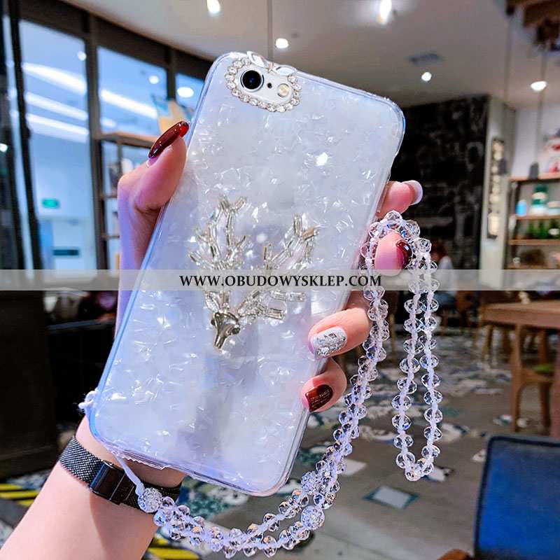 Etui iPhone 6/6s Plus Trendy Czerwony Netto Rhinestone, Futerał iPhone 6/6s Plus Miękki Różowe Rozow