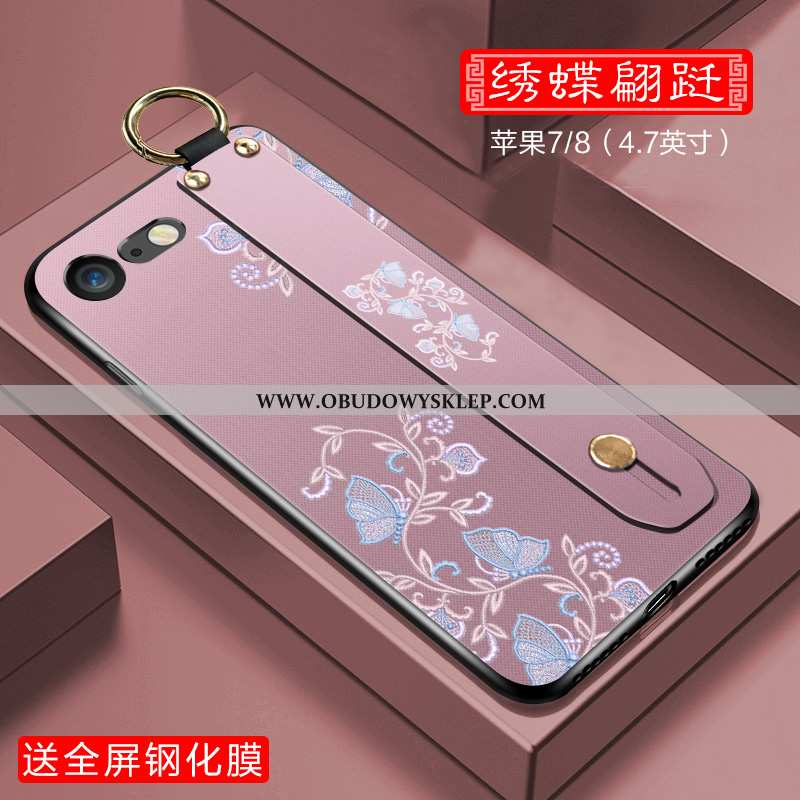 Etui iPhone 7 Silikonowe Chiński Styl All Inclusive, Futerał iPhone 7 Purpurowy Fioletowy