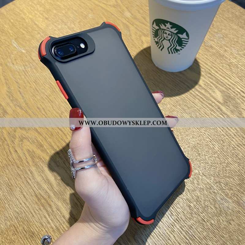 Etui iPhone 8 Plus Silikonowe Czerwony Proste, Futerał iPhone 8 Plus Nubuku Anti-fall Czerwona