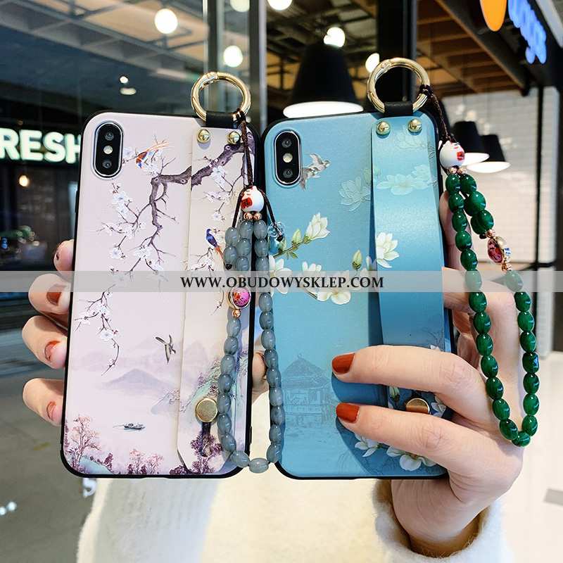 Etui iPhone X Kreatywne Sceneria Wspornik, Futerał iPhone X Silikonowe Niebieski Niebieska