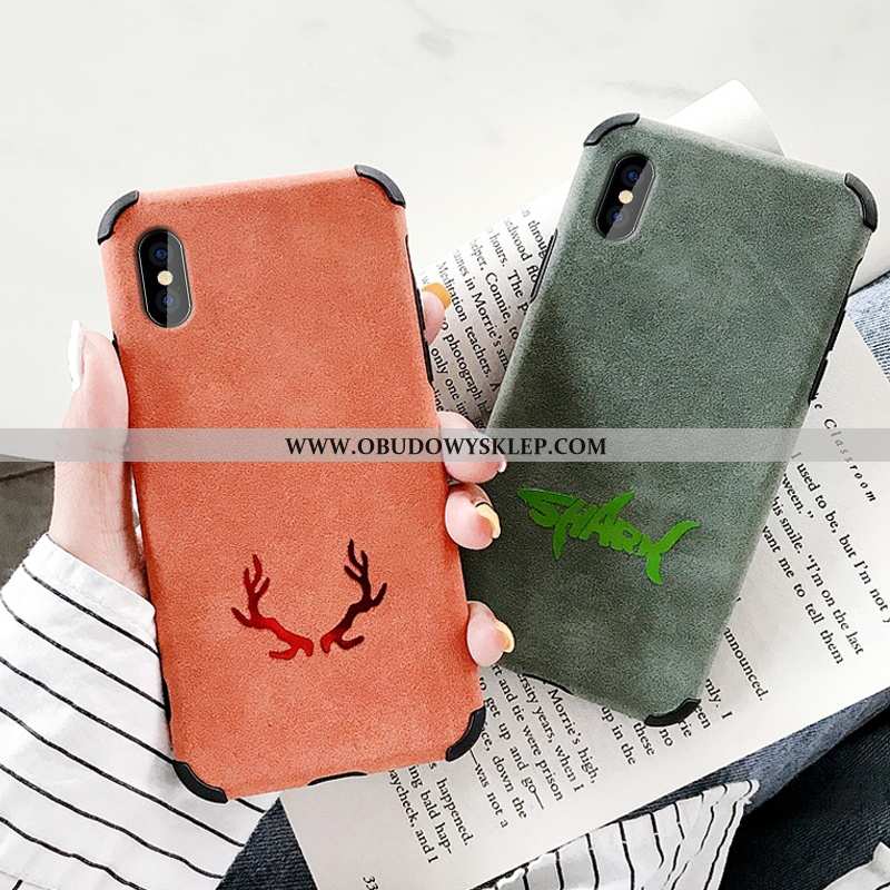 Etui iPhone Xs Max Pluszowa Proste Silikonowe, Futerał iPhone Xs Max Skórzane Cienkie Turquoise