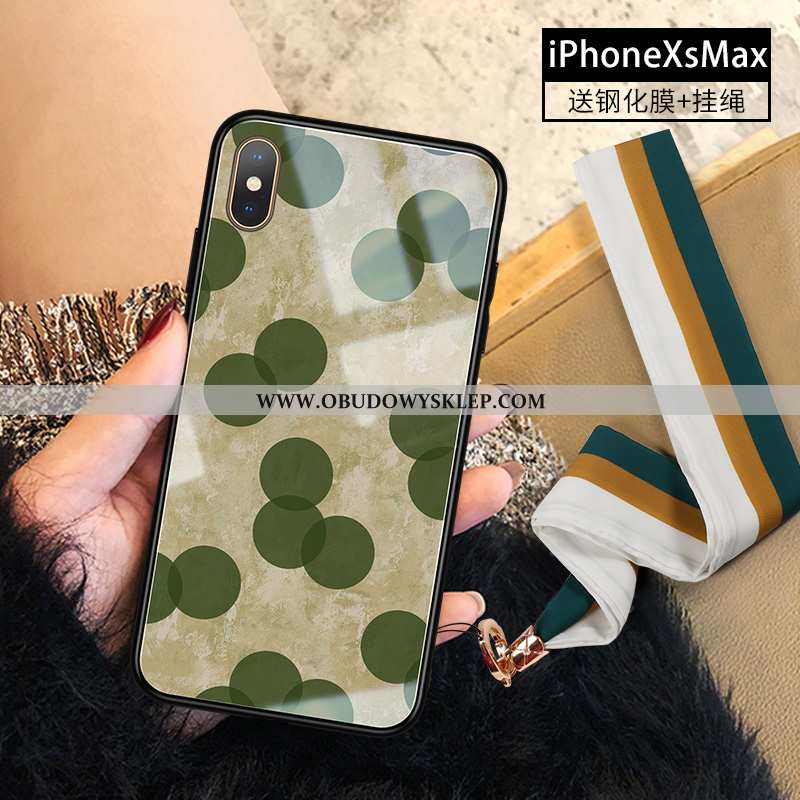 Etui iPhone Xs Max Trendy Telefon Komórkowy Nowy, Futerał iPhone Xs Max Szkło Rozowa