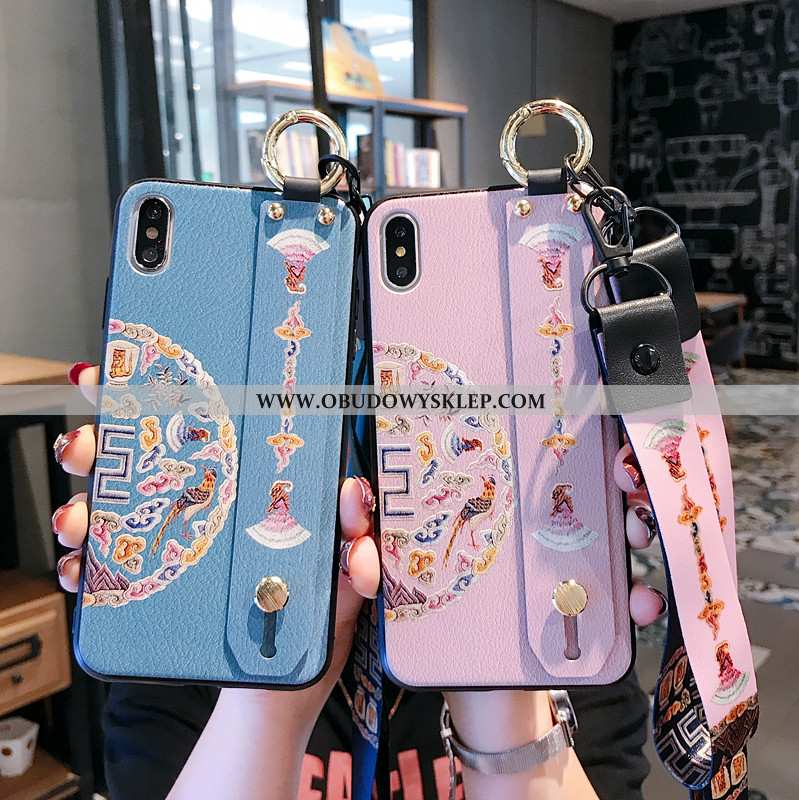 Etui iPhone Xs Max Wisząca Szyja Różowe Telefon Komórkowy, Futerał iPhone Xs Max Vintage Pałac Rozow