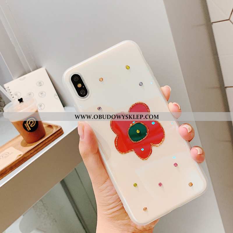 Etui iPhone Xs Trendy Czerwony Netto Piękny, Futerał iPhone Xs Kreatywne Czerwony Czerwona