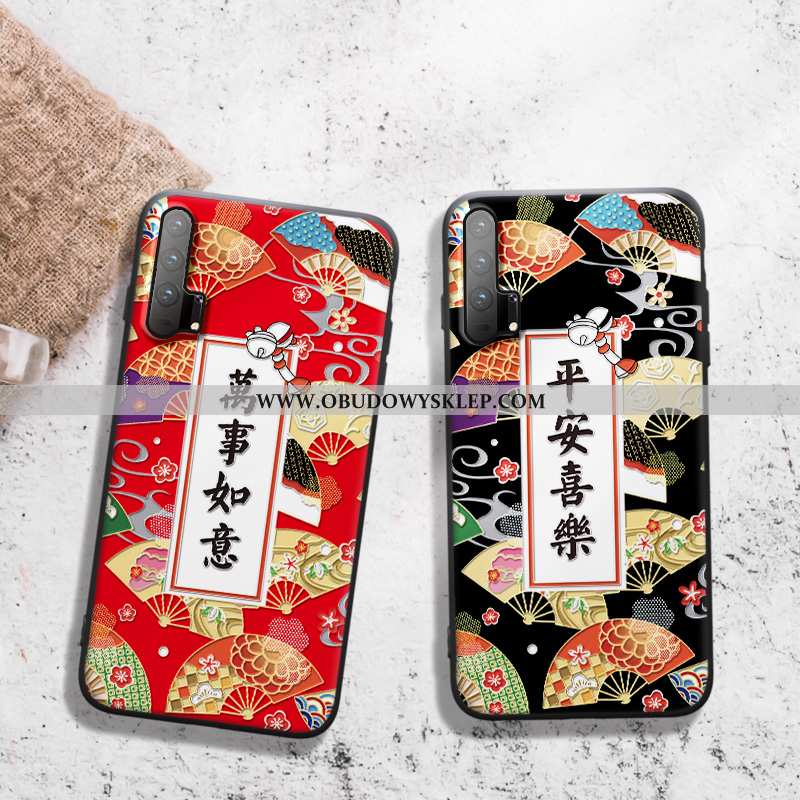 Futerał Honor 20 Pro Relief Etui Telefon Komórkowy, Pokrowce Honor 20 Pro Trendy Anti-fall Czerwona