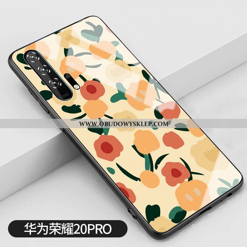 Futerał Honor 20 Pro Trendy Etui Telefon Komórkowy, Pokrowce Honor 20 Pro Silikonowe Lustro Żółta