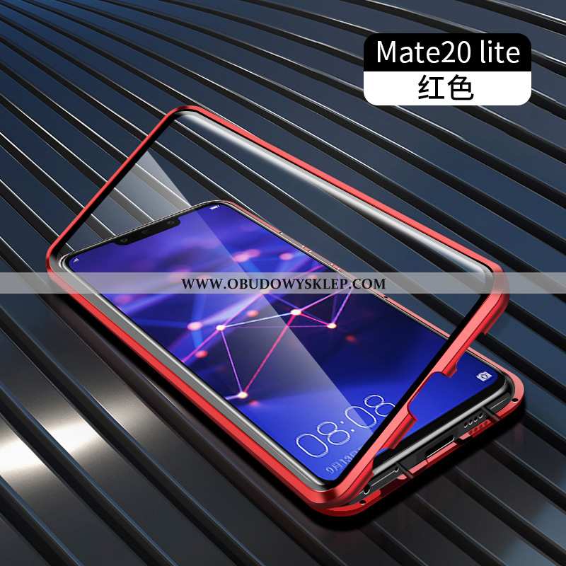 Futerał Huawei Mate 20 Lite Metal Czerwony Netto Telefon Komórkowy, Pokrowce Huawei Mate 20 Lite Szk