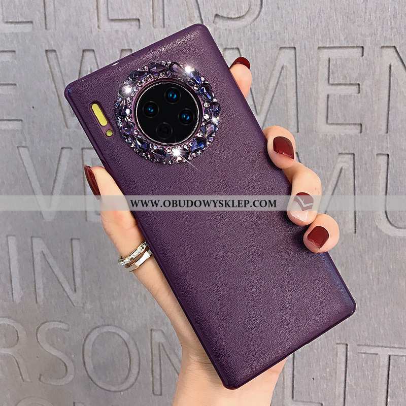 Futerał Huawei Mate 30 Ochraniacz Purpurowy Futerał, Pokrowce Huawei Mate 30 Rhinestone Trendy Fiole