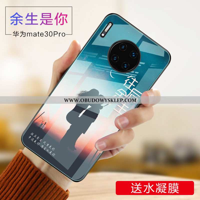 Futerał Huawei Mate 30 Pro Trendy Złoto Anti-fall, Pokrowce Huawei Mate 30 Pro Ochraniacz Niebieski 