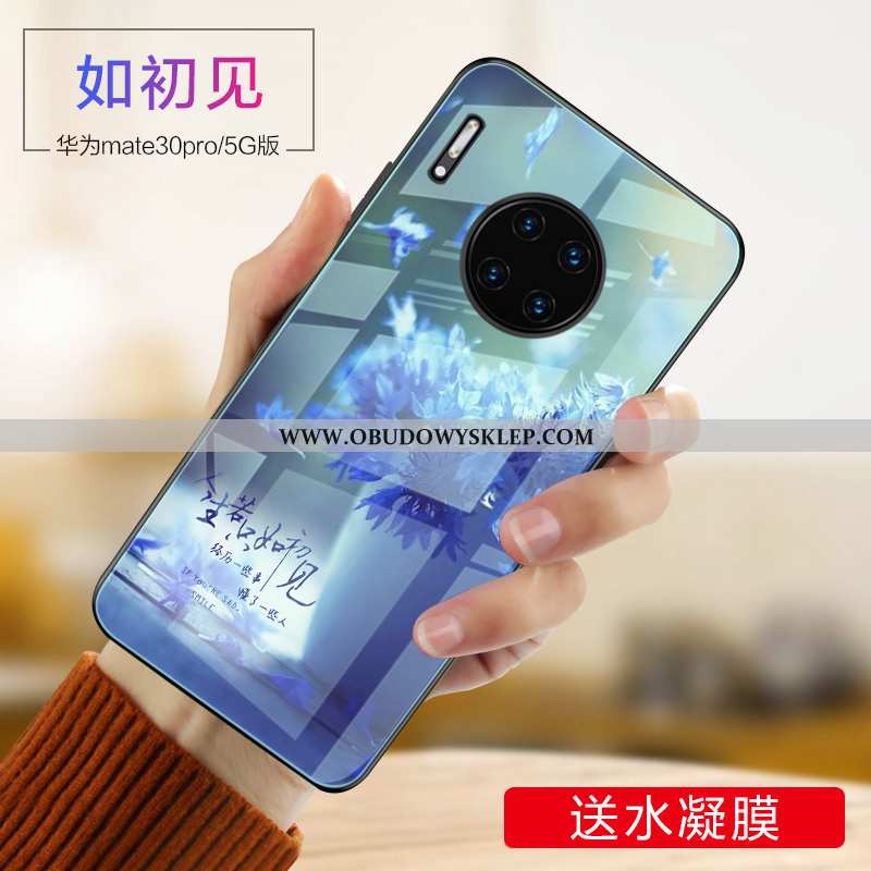 Futerał Huawei Mate 30 Pro Trendy Złoto Anti-fall, Pokrowce Huawei Mate 30 Pro Ochraniacz Niebieski 