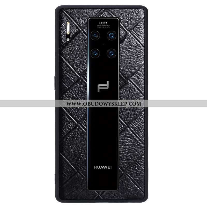 Futerał Huawei Mate 30 Rs Skóra Cienkie Miękki, Pokrowce Huawei Mate 30 Rs Super Czarny Czarna