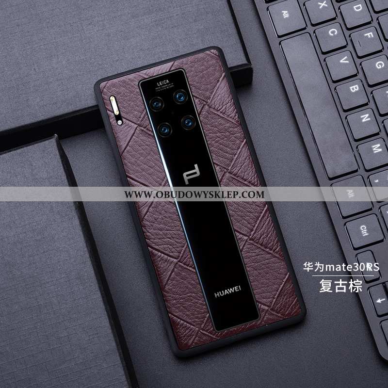 Futerał Huawei Mate 30 Rs Skóra Cienkie Miękki, Pokrowce Huawei Mate 30 Rs Super Czarny Czarna