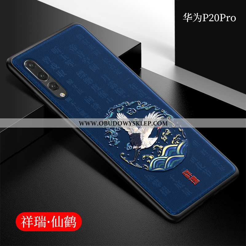 Futerał Huawei P20 Pro Silikonowe Anti-fall Niebieski, Pokrowce Huawei P20 Pro Ochraniacz Wiatr Nieb