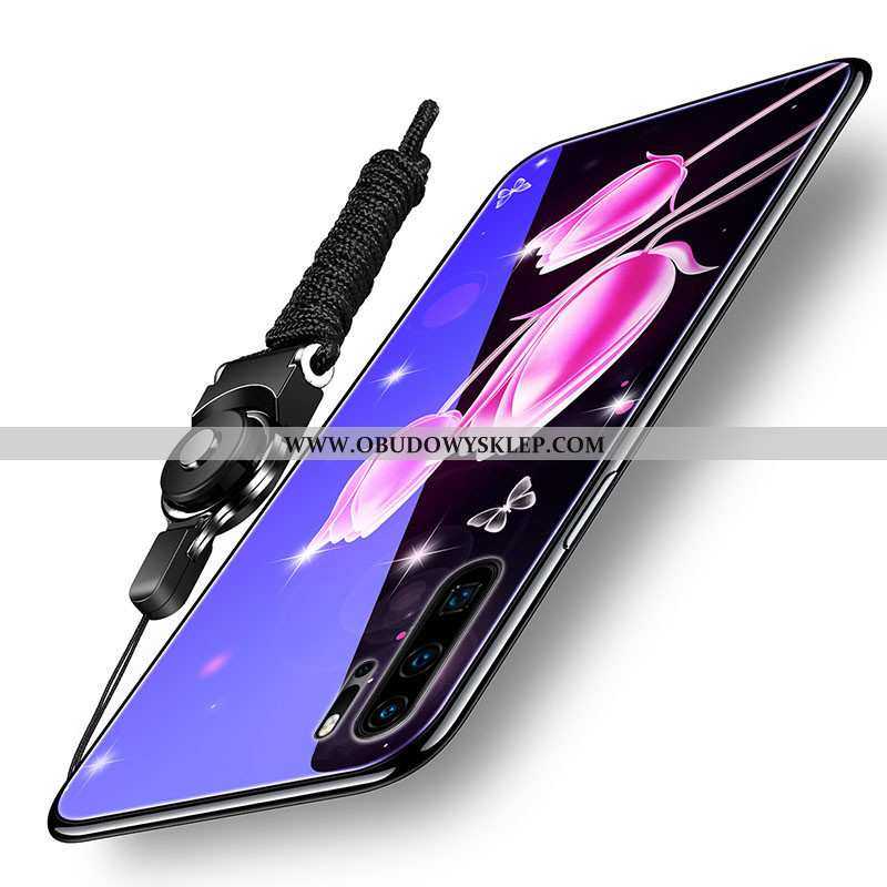 Futerał Huawei P30 Pro Trendy Szkło Telefon Komórkowy, Pokrowce Huawei P30 Pro Miękki Purpurowy Fiol