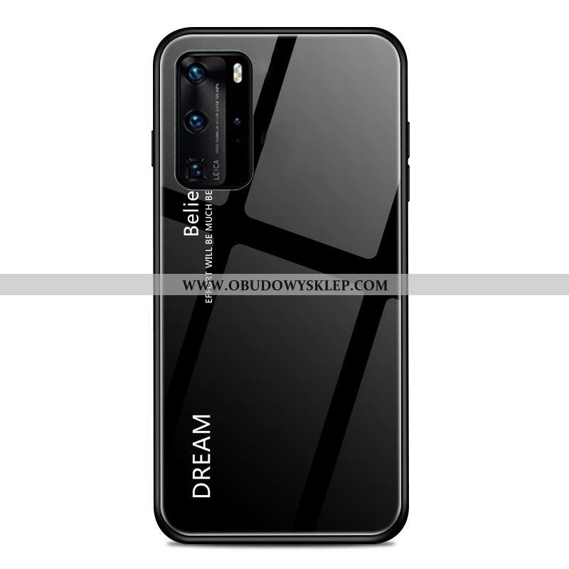 Futerał Huawei P40 Trendy Czerwony Netto Cienkie, Pokrowce Huawei P40 Super Proste Czarna