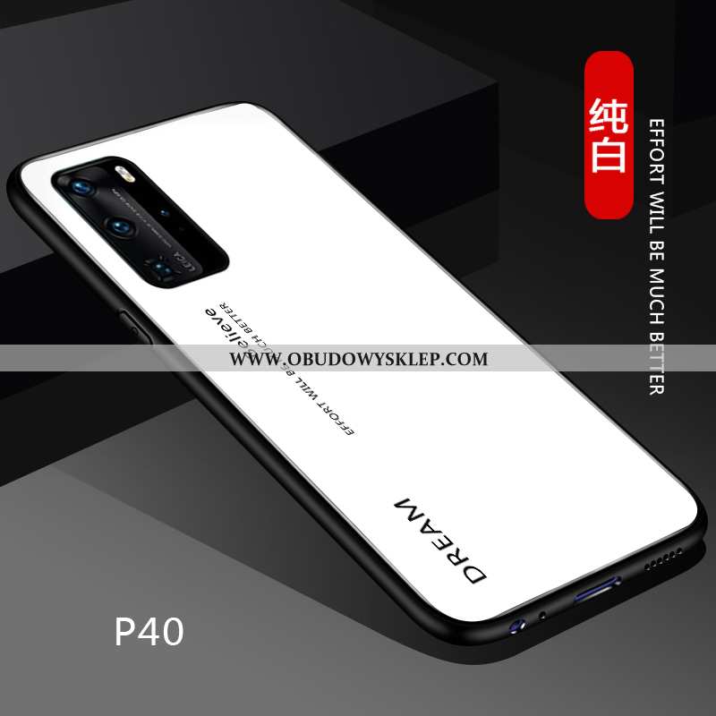 Futerał Huawei P40 Trendy Czerwony Netto Cienkie, Pokrowce Huawei P40 Super Proste Czarna