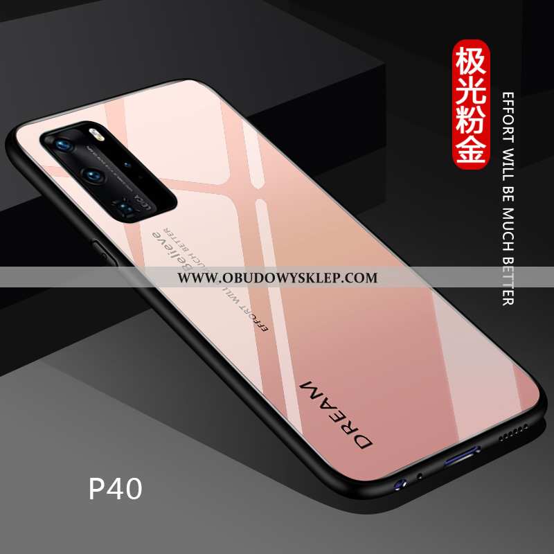 Futerał Huawei P40 Trendy Czerwony Netto Cienkie, Pokrowce Huawei P40 Super Proste Czarna