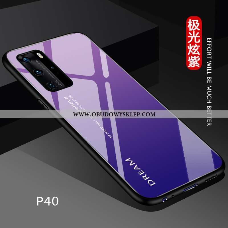 Futerał Huawei P40 Trendy Czerwony Netto Cienkie, Pokrowce Huawei P40 Super Proste Czarna