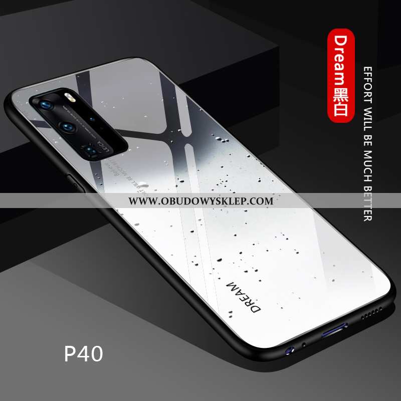 Futerał Huawei P40 Trendy Czerwony Netto Cienkie, Pokrowce Huawei P40 Super Proste Czarna