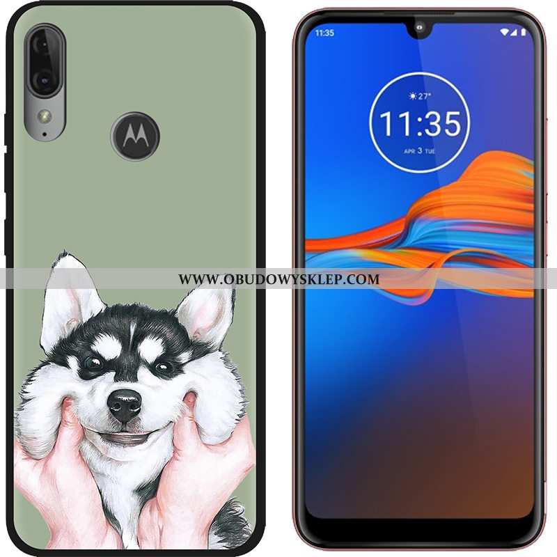 Futerał Moto E6 Plus Trendy Kolor Kreskówka, Pokrowce Moto E6 Plus Nubuku Kreatywne Fioletowy