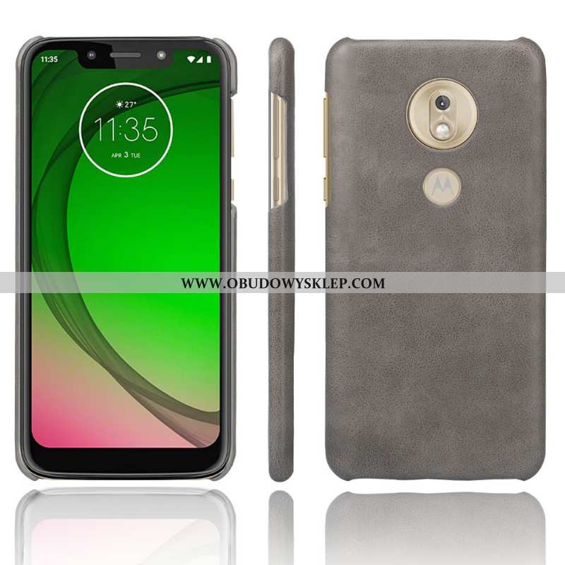 Futerał Moto G7 Play Nubuku Etui Pomarańczowy, Pokrowce Moto G7 Play Vintage Ochraniacz Pomarańczowa