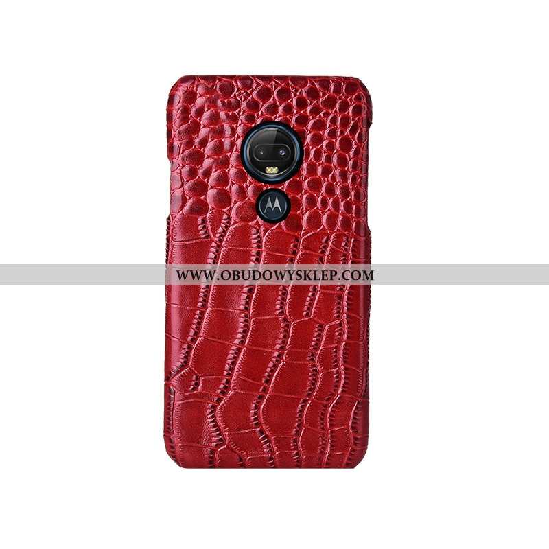 Futerał Moto G7 Plus Kreatywne Dostosowane Luksusowy, Pokrowce Moto G7 Plus Prawdziwa Skóra Czarny C