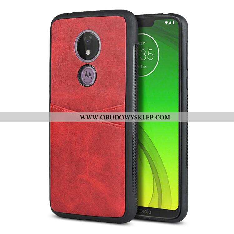 Futerał Moto G7 Power Ochraniacz Karta Czerwony, Pokrowce Moto G7 Power Miękki Silikonowe Czerwona