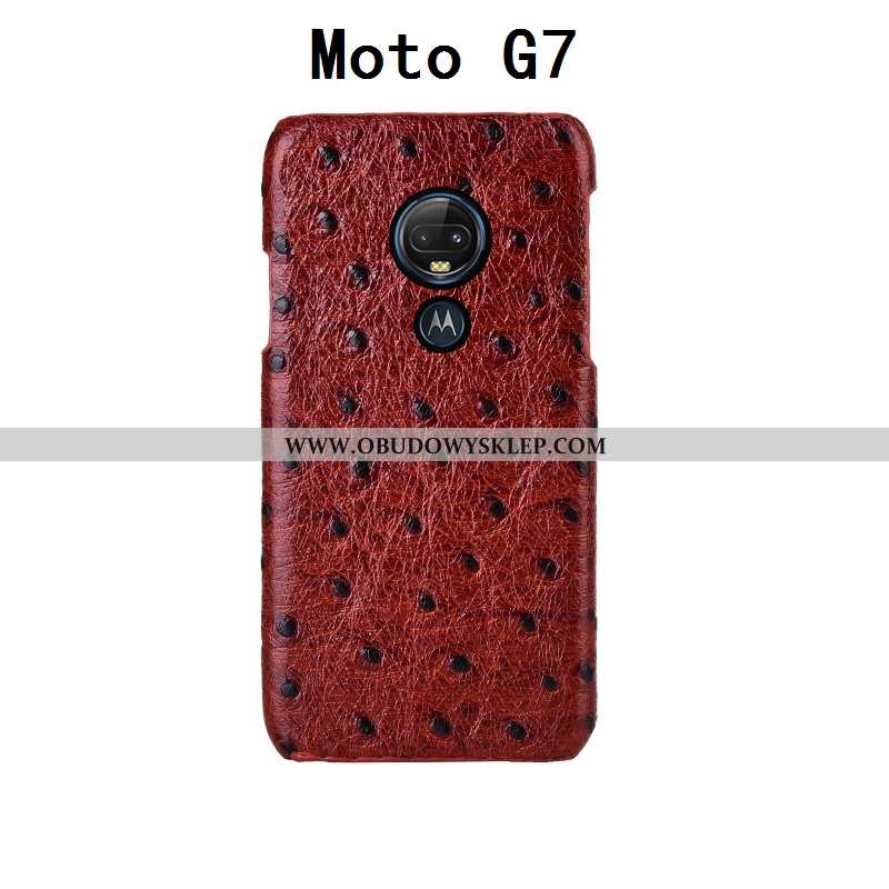 Futerał Moto G7 Wzór Ptak Skóra, Pokrowce Moto G7 Ochraniacz Kreatywne Czarna