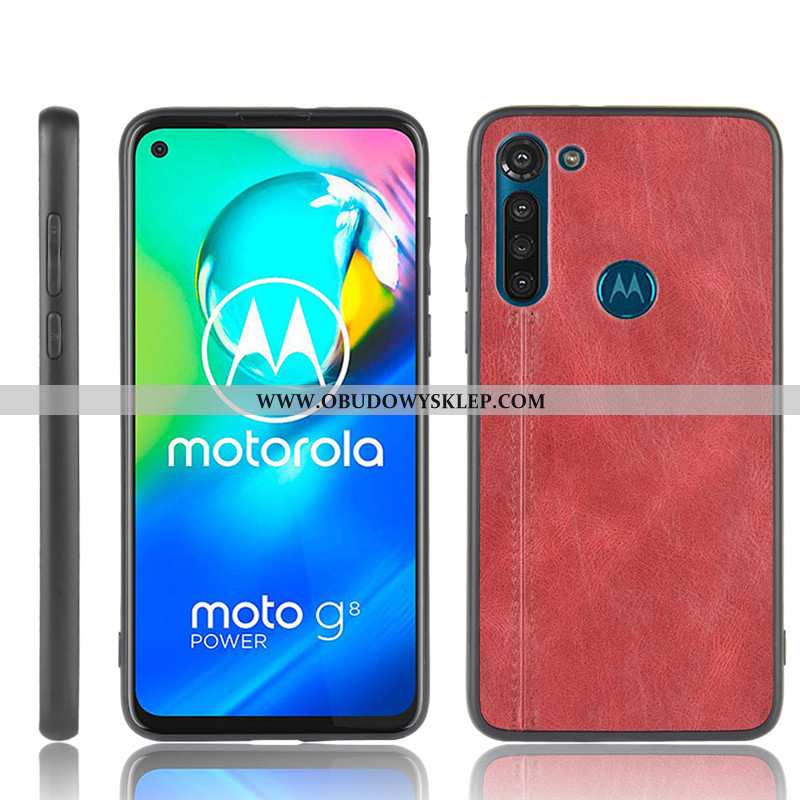 Futerał Moto G8 Power Ochraniacz Trudno Bydło, Pokrowce Moto G8 Power Wzór Czerwony Czerwona