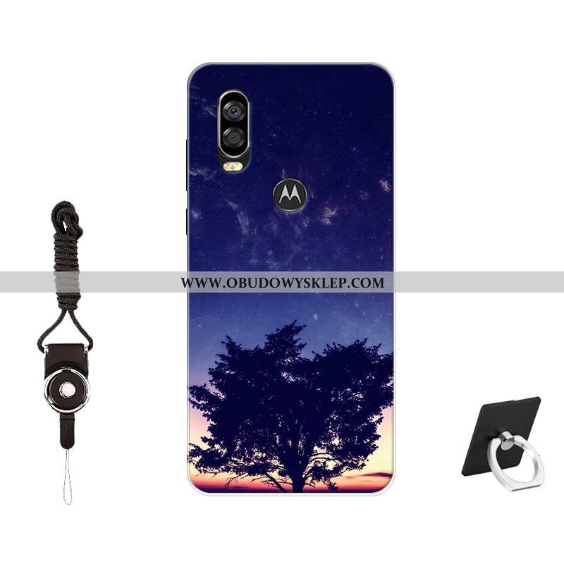 Futerał Motorola One Vision Ochraniacz Wzór Miękki, Pokrowce Motorola One Vision Trendy Czarna