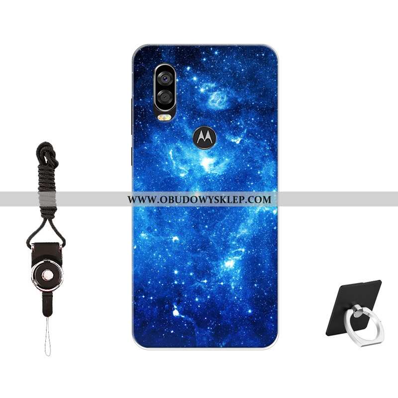 Futerał Motorola One Vision Ochraniacz Wzór Miękki, Pokrowce Motorola One Vision Trendy Czarna