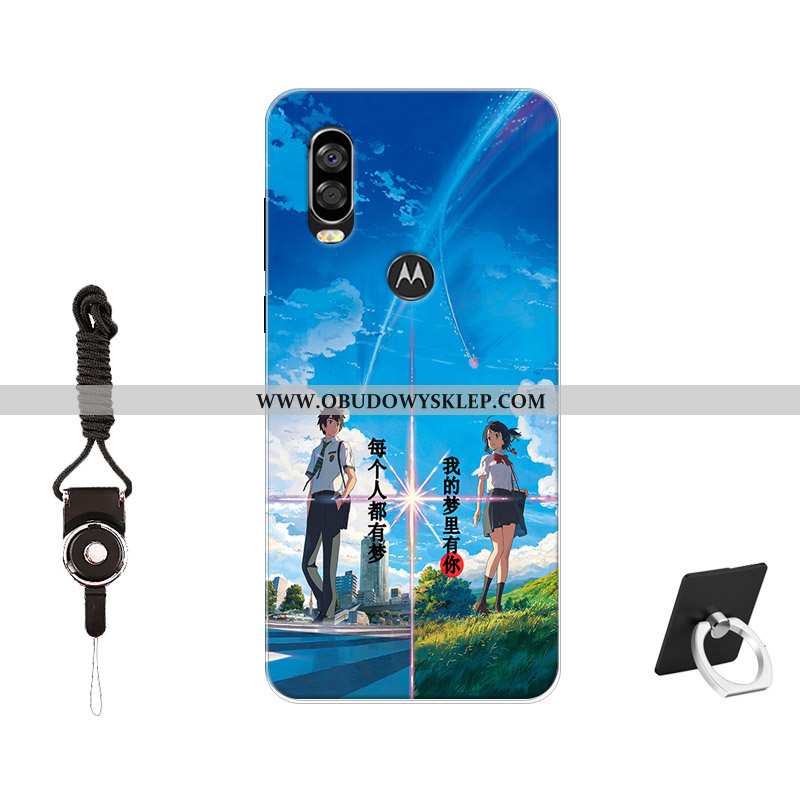 Futerał Motorola One Vision Ochraniacz Wzór Miękki, Pokrowce Motorola One Vision Trendy Czarna