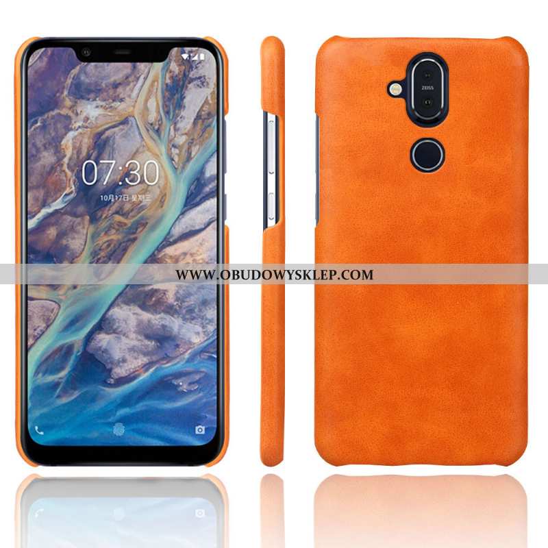 Futerał Nokia 8.1 Skórzane Etui Ochraniacz Futerał, Pokrowce Nokia 8.1 Skóra Czerwony Czerwona