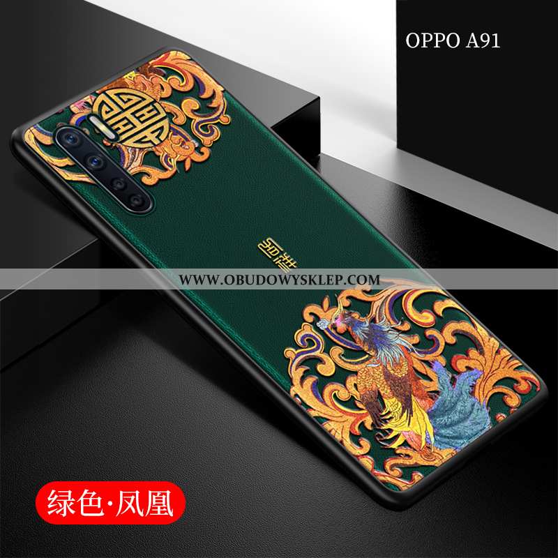 Futerał Oppo A91 Ochraniacz Chiński Styl All Inclusive, Pokrowce Oppo A91 Trendy Cienkie Czarna