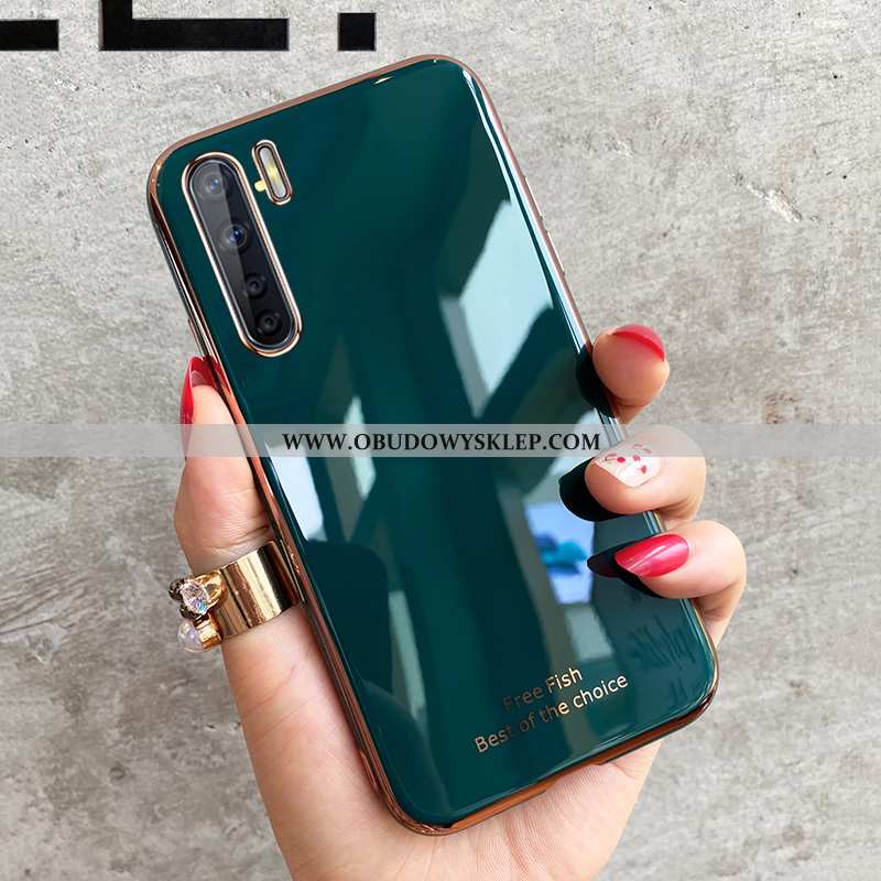 Futerał Oppo A91 Piękny Zielony Silikonowe, Pokrowce Oppo A91 Trendy Anti-fall Zielone