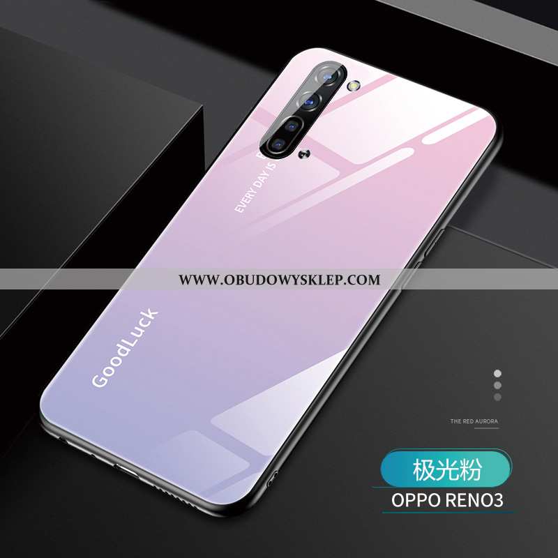 Futerał Oppo Reno 3 Moda Ochraniacz Purpurowy, Pokrowce Oppo Reno 3 Osobowość Gradient Fioletowy