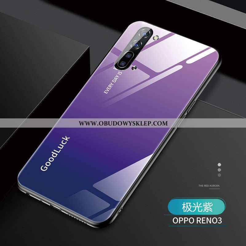 Futerał Oppo Reno 3 Moda Ochraniacz Purpurowy, Pokrowce Oppo Reno 3 Osobowość Gradient Fioletowy