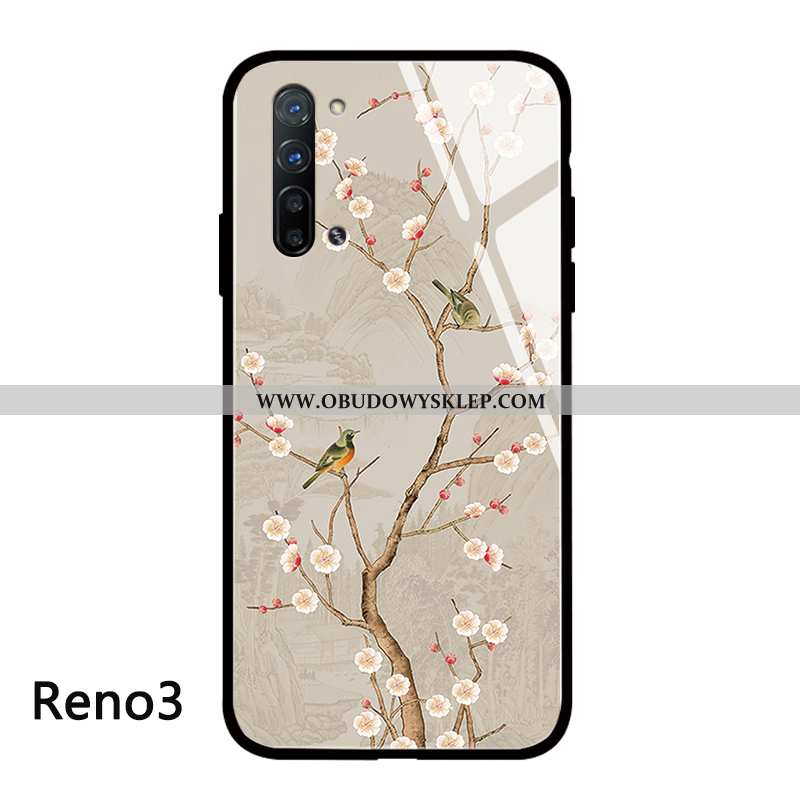 Futerał Oppo Reno 3 Ochraniacz Czerwony Netto Etui, Pokrowce Oppo Reno 3 Szkło Trendy Beżowa