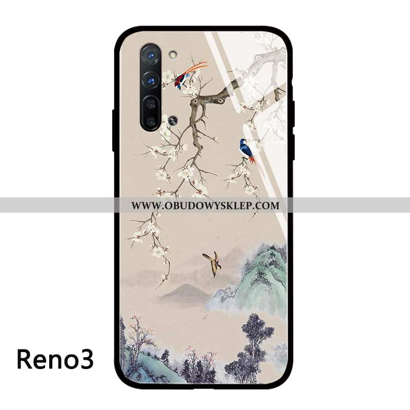 Futerał Oppo Reno 3 Ochraniacz Czerwony Netto Etui, Pokrowce Oppo Reno 3 Szkło Trendy Beżowa