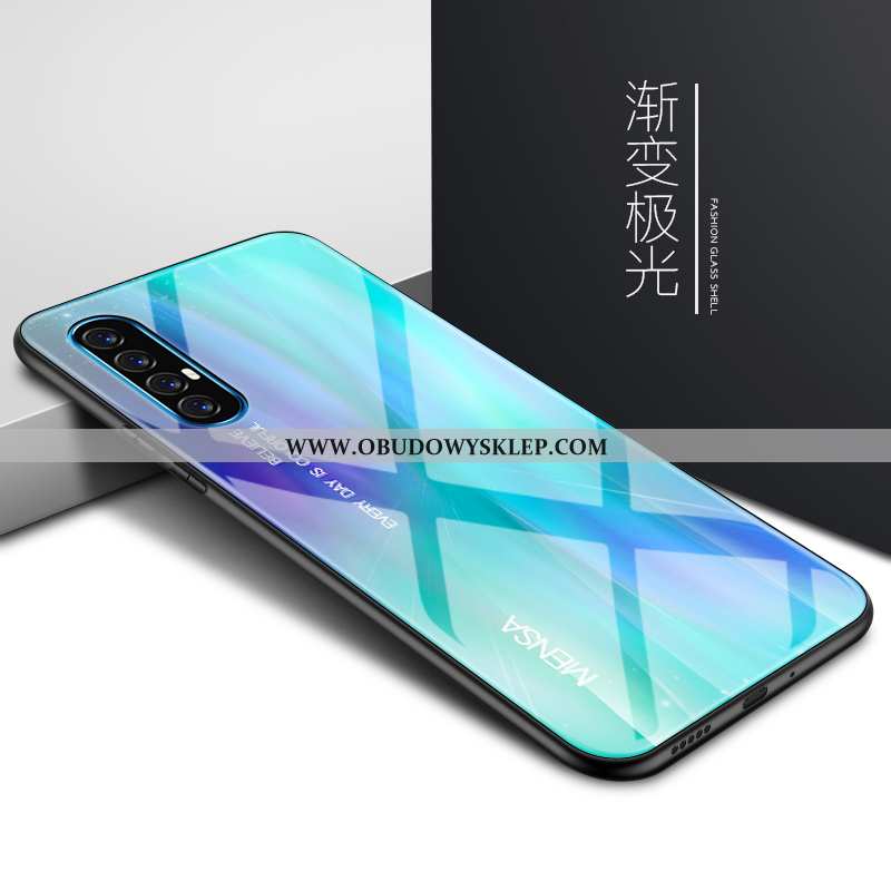 Futerał Oppo Reno 3 Pro Szkło Ochraniacz Czarny, Pokrowce Oppo Reno 3 Pro Osobowość Anti-fall Czarna