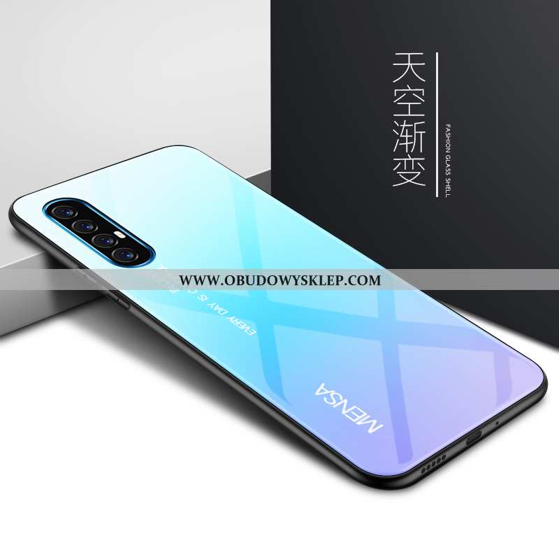 Futerał Oppo Reno 3 Pro Szkło Ochraniacz Czarny, Pokrowce Oppo Reno 3 Pro Osobowość Anti-fall Czarna