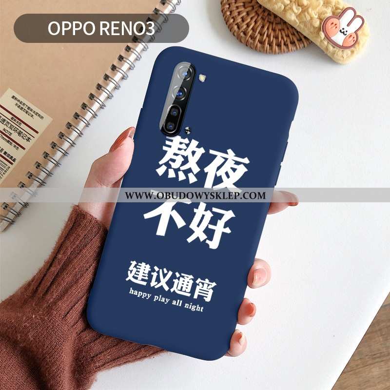 Futerał Oppo Reno 3 Silikonowe Niebieski Futerał, Pokrowce Oppo Reno 3 Ochraniacz Czerwony Netto Nie