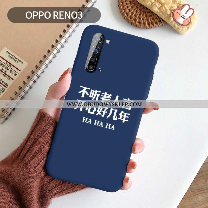 Futerał Oppo Reno 3 Silikonowe Niebieski Futerał, Pokrowce Oppo Reno 3 Ochraniacz Czerwony Netto Nie